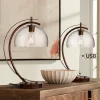 Possini Euro Design Modern Desk Lamps Set Of 2 With USB Port 22 1/2" High Bronze LED Clear Seeded Glass Shade For Bedroom Office 2 Possini Euro Design Modern Desk Lamps Set Of 2 With USB Port 22 1/2" High Bronze LED Clear Seeded Glass Shade For Bedroom Office -Online Home Decoration GUEST 34976a31 4f09 478f bd04 3e0111ffd8e4