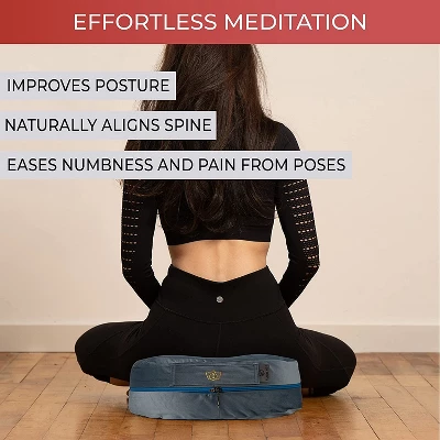 Florensi Round Meditation Cushion, Removable & Washable Velvet Cover, 100% Buckwheat Fill 5 Florensi Round Meditation Cushion, Removable & Washable Velvet Cover, 100% Buckwheat Fill - Image 3