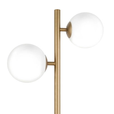 70.5' Floor Lamp With Milk Glass Orb Shade In Gold - Henn&Hart 11 70.5' Floor Lamp With Milk Glass Orb Shade In Gold - Henn&Hart - Image 9
