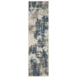 Trinity Modern Distressed Abstract Patio Area Rug Beige/Blue - Captiv8e Designs -Online Home Decoration GUEST 38cfd9fd 089c 40a7 8924 848dcf58af5d