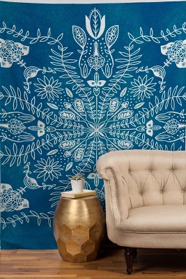 Sunshinecanteen Flores Cyan Tapestry - Society6 3 Sunshinecanteen Flores Cyan Tapestry - Society6