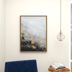 Contemporary Canvas Abstract Framed Rectangle Wall Art With Gold Frame Black - CosmoLiving By Cosmopolitan 12 Contemporary Canvas Abstract Framed Rectangle Wall Art With Gold Frame Black - CosmoLiving By Cosmopolitan -Online Home Decoration GUEST 39d714fe aa5f 465e be51 68e281652edf