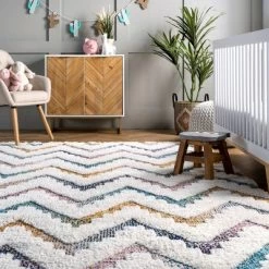 2'8"x8' Rumi High-Low Chevron Tassel Area Rug Beige Runner - NuLOOM -Online Home Decoration GUEST 3b727a5c 1092 46ed ba4f 6a153762b17e