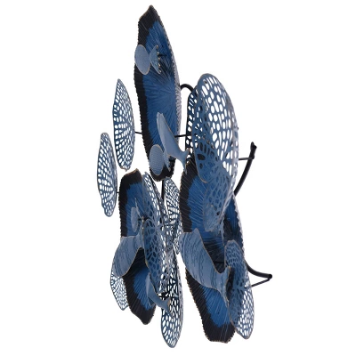 Metal Nobu Wall Hanging Navy/Gold - StyleCraft 4 Metal Nobu Wall Hanging Navy/Gold - StyleCraft - Image 2