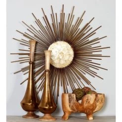 Metal Sunburst Wall Decor With Capiz Accent Gold - Olivia & May -Online Home Decoration GUEST 3f7b42d9 6a3e 4d30 a2e5 7c9076ac738a
