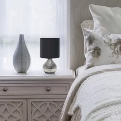 Hammered Drip Mini Table Lamp With Fabric Shade - Simple Designs -Online Home Decoration GUEST 3f87731d f196 453c b8a5 e00c830755e1