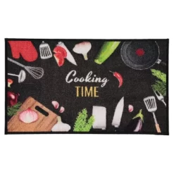 J&V TEXTILES 2-Piece Non Slip Kitchen Mat Rugs Comfort Standing Mats For Home Kitchen Entrance Door Mat (Cooking Time) -Online Home Decoration GUEST 4023d9a5 0986 4bc8 b889 978104858b04