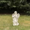 Northlight 17" Peaceful Angel Holding A Rose Outdoor Garden Statue