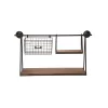 Transpac Metal Black Everyday Shelf With Basket And Hooks -Online Home Decoration GUEST 4177faa3 8ff1 4a64 b4be bef998a0b1b1