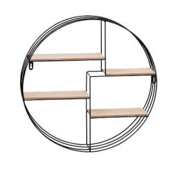 Honey-Can-Do Round Metal And MDF Wall Shelf Black -Online Home Decoration GUEST 4328baa6 4d78 4582 af96 81da848542ed