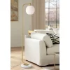 Possini Euro Design Casaba Mid Century Modern Chairside Arc Floor Lamp 64" Tall Warm Gold Adjustable Frosted Glass Shade For Living Room Reading House -Online Home Decoration GUEST 449a75f1 fe1a 47f1 8f77 4fcfb018dac6