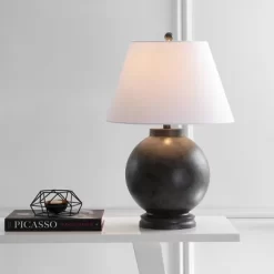 26" Sophie Resin Table Lamp (Includes LED Light Bulb) Gray - JONATHAN Y