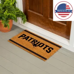 Evergreen New England Patriots Logo Turf Mat, Brown- 28 X 16 Inches Indoor Outdoor Doormat -Online Home Decoration GUEST 45a4cf2d 5cab 49ea ba78 93216d47b996