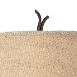 Franklin Iron Works Rustic Floor Lamp With Table 63.5" Tall Wood Twisted Iron Base Linen Empire Shade For Living Room Reading Bedroom -Online Home Decoration GUEST 46d52cbe c482 40ec 92c3 6fc7925ac9f4