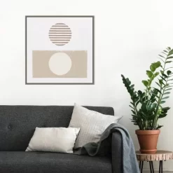 22" X 22" Reflection II Neutral By Moira Hershey Framed Canvas Wall Art Gray Wash - Amanti Art -Online Home Decoration GUEST 474136b8 a77e 4d03 8bc4 0046196a664f