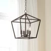 Franklin Iron Works Queluz Bronze Pendant Chandelier 13" Wide Industrial Rustic Geometric Cage 4-Light Fixture For Dining Room House Kitchen Island -Online Home Decoration GUEST 48fd1d4f 35ee 426c bbc2 af053c183431
