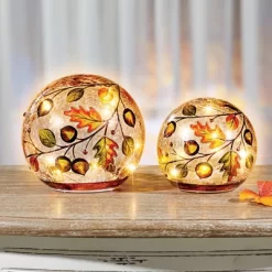 Collections Etc Lighted Autumn Leaves Ball -Online Home Decoration GUEST 4a910c6d a4b4 45a2 802b b90d5f3c3d64