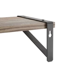 3pc Capri Wall Shelf Set With Brackets Black/Rustic - Danya B. -Online Home Decoration GUEST 4c9500a5 7e56 4fce b703 8db116cadd59