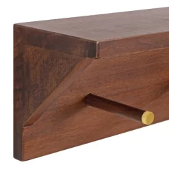 18" X 5" Hinter Wood Shelf With Pegs Walnut Brown - Kate & Laurel All Things Decor -Online Home Decoration GUEST 4db8888d 5196 44cf 8614 e2e19e06b866