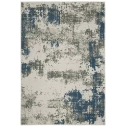 Trinity Modern Distressed Abstract Patio Area Rug Beige/Blue - Captiv8e Designs -Online Home Decoration GUEST 4e72c894 0d68 4e60 933b 3753356f7933