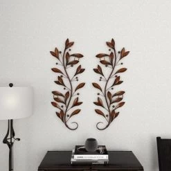 Metal Leaf Wall Decor Set Of 2 Brown - Olivia & May -Online Home Decoration GUEST 4f36c37a 1b03 427e 9656 1b07456da71f