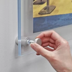 Azar Displays Floating Acrylic Wall Frame With Silver Stand Off Caps: 9" X 12" Graphic Size, Overall Frame Size: 13" X 16" -Online Home Decoration GUEST 4f92e87b fcb0 42ff 9d46 7d92c7825946