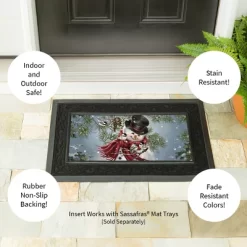 Evergreen Snowman Snuggles Sassafras Switch Puzzle Mat 11.5 X 10 Inches Indoor And Outdoor Decor -Online Home Decoration GUEST 52c49623 7391 4fd9 b2e4 fdcf9b59b041