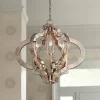 Possini Euro Design Ornament Aged Silver Gold Bronze Chandelier 23 1/4" Wide Industrial 6-Light Fixture For Dining Room Foyer Kitchen Island Entryway -Online Home Decoration GUEST 56eddafb 209d 43f9 8c09 b7fb05a65b43