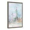 16" X 23" Blue London Framed Canvas Wall Art - Amanti Art