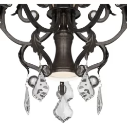 Kathy Ireland French Bronze Chandelier 31" Wide Rustic Crystal Amber Bell Glass 5-Light Fixture For Dining Room House Home Kitchen -Online Home Decoration GUEST 58b3a46b 327e 4626 841e 5aadaa6fefec