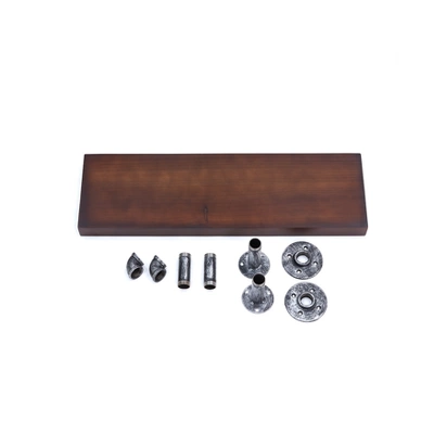 23.5" X 7.3" Industrial Pipe Wall Shelf - Danya B. 5 23.5" X 7.3" Industrial Pipe Wall Shelf - Danya B. - Image 3