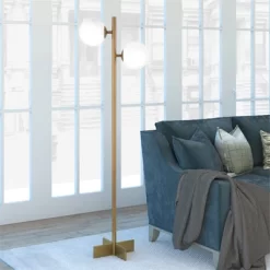 70.5' Floor Lamp With Milk Glass Orb Shade In Gold - Henn&Hart 17 70.5' Floor Lamp With Milk Glass Orb Shade In Gold - Henn&Hart -Online Home Decoration GUEST 5b3eed70 d93b 42b2 b848 ee1dab6c4634