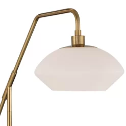 Possini Euro Design Modern Arc Floor Lamp 63 1/2" Tall Warm Gold Black Metal Milky White Glass Shade For Living Room Reading House 11 Possini Euro Design Modern Arc Floor Lamp 63 1/2" Tall Warm Gold Black Metal Milky White Glass Shade For Living Room Reading House -Online Home Decoration GUEST 5c249c3b 72d1 4cd1 855c d41e483eb815