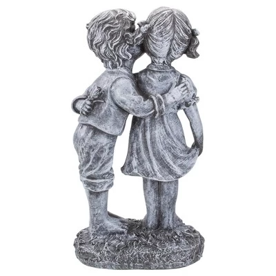 Northlight 12.5" Peck On The Cheek Outdoor Garden Statue 6 Northlight 12.5" Peck On The Cheek Outdoor Garden Statue - Image 4