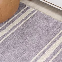 Bande Distressed Ticking Stripe Machine-Washable Area Rug - JONATHAN Y -Online Home Decoration GUEST 61ed1dd5 0e52 4ecb bf4b eeca15d935bd
