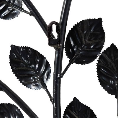 Traditional Metal Tree Indoor Outdoor Wall Decor With Leaves Brown - Olivia & May 5 Traditional Metal Tree Indoor Outdoor Wall Decor With Leaves Brown - Olivia & May - Image 3