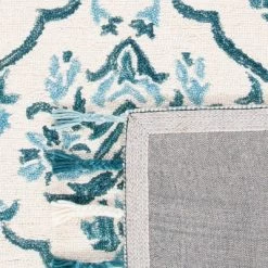 3'x5' Jacquard Hooked Accent Rug Ivory/Turquoise - Safavieh -Online Home Decoration GUEST 63396173 eb5c 4c57 ae97 13dc36390f20