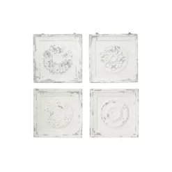 Vintage Fiberglass Floral Wall Decor Set Of 4 White - Olivia & May 24 Vintage Fiberglass Floral Wall Decor Set Of 4 White - Olivia & May -Online Home Decoration GUEST 63c61250 827f 4084 a330 30ed72f9213c