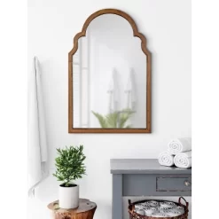 24" X 36" Hogan Arch Wall Mirror Rustic Brown - Kate & Laurel All Things Decor -Online Home Decoration GUEST 6401a384 ccd0 47ba 8c6a 42aef6cf9d50