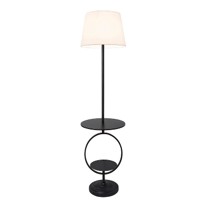 Bedside Nightstand End Table Dual Shelf Decorative Floor Lamp Black - Elegant Designs 3 Bedside Nightstand End Table Dual Shelf Decorative Floor Lamp Black - Elegant Designs