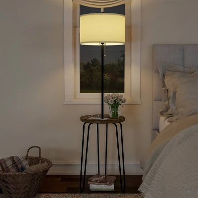 Floor Lamp End Table (Includes LED Light Bulb) - Modern Hairpin Legs 8 Floor Lamp End Table (Includes LED Light Bulb) - Modern Hairpin Legs - Image 6