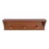 18" X 5" Hinter Wood Shelf With Pegs Walnut Brown - Kate & Laurel All Things Decor