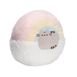 Enesco Gund Pusheen With Rainbow 13 Inch Plush Pillow