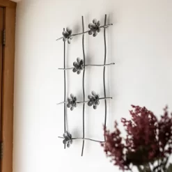 Flower Gray Metal Wall Art - Foreside Home & Garden -Online Home Decoration GUEST 6637588a 4a66 4044 b479 be2115a333ac