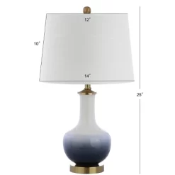 25" Ceramic/Brass Gradient Table Lamp (Includes LED Light Bulb) White - JONATHAN Y 7 25" Ceramic/Brass Gradient Table Lamp (Includes LED Light Bulb) White - JONATHAN Y -Online Home Decoration GUEST 66d88602 d3f7 4227 964f 4f8da708c179