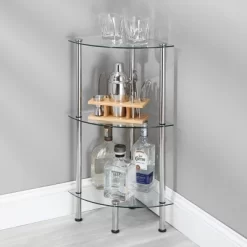 MDesign Glass/Metal Household Corner Organizer Shelf -Online Home Decoration GUEST 6860e5c3 5894 4958 8f5c 94e5d2412ae5