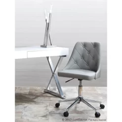 26" Icicle Desk Lamp Brushed Nickel - LumiSource -Online Home Decoration GUEST 688838ce 7b08 4bb4 b07c bff0fae346d8