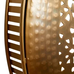Metal Plate Wall Decor With Moroccan Pattern Gold - Olivia & May -Online Home Decoration GUEST 68d5b9b1 f241 447e bb53 1a92c65ef815
