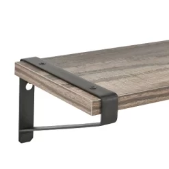 3pc Capri Wall Shelf Set With Brackets Black/Rustic - Danya B. -Online Home Decoration GUEST 6a22fcd6 a787 4181 9bf9 40cc79e72524