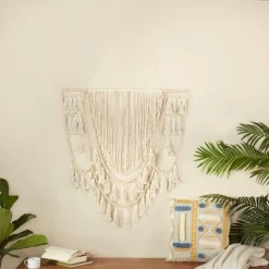 Cotton Macrame Weaved Intricately Wall Decor With Beaded Fringe Tassels - Olivia & May -Online Home Decoration GUEST 6a80ec5f c93f 44b9 9028 dc33eb68fc6e